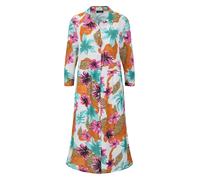 Sommerkleid GOLDNER "Blusenkleid mit Leo-Blumen-Muster", Damen, Gr. 48, N-Gr, bunt (bunt, gemustert), Obermaterial: 100% Viskose CV., figurumspielend, Kleider Sommerkleid, Taschen an der Seitennaht (4