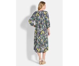 Sommerkleid GOLDNER "Elegantes Viskosekleid mit Stufenrock", Damen, Gr. 40, N-Gr, grün (grün, gemustert), Obermaterial: 100% Viskose CV., Kleider Sommerkleid, ausgestelltes Rockteil (22486436-40) grün