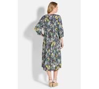 Sommerkleid GOLDNER "Elegantes Viskosekleid mit Stufenrock", Damen, Gr. 54, N-Gr, grün (grün, gemustert), Obermaterial: 100% Viskose CV., Kleider Sommerkleid, ausgestelltes Rockteil (22486436-54) grün