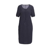 Sommerkleid GOLDNER "Kleid in weich fallender Qualität", Damen, Gr. 42, N-Gr, blau (marine, weiß, gestreift), Obermaterial: 100% Viskose CV., Feminin, Gerade, Kleider Sommerkleid, Knöpfe (66840039-42)