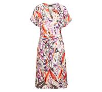 Sommerkleid GOLDNER "Kurzarm-Kleid mit Ethno-Print", Damen, Gr. 46, N-Gr, bunt (bunt, gemustert), Obermaterial: 100% Viskose CV., figurumspielend, mit Aufschlag, Kleider Sommerkleid, Taschen in den Se
