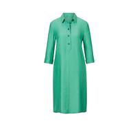 Sommerkleid GOLDNER "Kurzgröße Kleid mit Hemdkragen", Damen, Gr. 24, K-Gr, grün, Obermaterial: 49% Lyocell CLY. 38% Viskose CV. 13% Polyamid PA., mit Aufschlag, Kleider Sommerkleid, Knöpfe (63603104-2