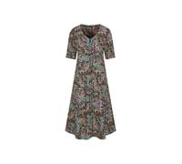 Sommerkleid GOLDNER "Kurzgröße Viskosekleid mit orientalischem Muster", Damen, Gr. 25, K-Gr, bunt (bunt, gemustert), Obermaterial: 100% Viskose CV., V-Ausschnitt, Kleider Sommerkleid, Eingrifftaschen