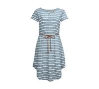 Sommerkleid "GS 31 WMN DRSS", Damen, Gr. 42, Normalgrößen, blau, Obermaterial: 100% Baumwolle, G.I.G.A. DX BY KILLTEC, Kleider Sommerkleid, Gestreiftes Baumwollkleid mit Bindegürtel und Zierknöpfen (5