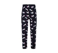 Strickleggings HAPPY GIRLS, Mädchen, Gr. 104, N-Gr, blau (navy), Feinstrick, Obermaterial: 60% Polyester, 35% Baumwolle, 5% Elasthan, bedruckt, slim fit normal, Hosen, für kleine Pferde-Fans (38283560