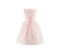 Sommerkleid HAPPY GIRLS, Mädchen, Gr. 110, N-Gr, rose, Tüll;Web, Obermaterial: 100% Polyester. Futter: 100% Polyester, bestickt, unifarben, festlich, Basic, Rundhals, Kleider Sommerkleid, für einen be