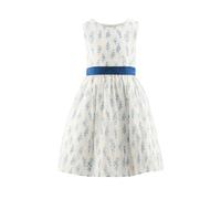 Sommerkleid HAPPY GIRLS, Mädchen, Gr. 134, N-Gr, jeans blau, Web, Obermaterial: 65% Baumwolle, 35% Polyester. Futter: 100% Polyester, bedruckt, geblümt, festlich, Basic knieumspielend, Rundhals, Kleid