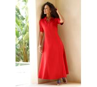 Sommerkleid HEINE "Kleid", Damen, Gr. 44, Normalgrößen, rot, 100% Baumwolle, unifarben, lang, Kleider Sommerkleid (48803046-44) rot