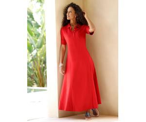 Sommerkleid HEINE "Kleid", Damen, Gr. 44, Normalgrößen, rot, 100% Baumwolle, unifarben, lang, Kleider Sommerkleid (48803046-44) rot