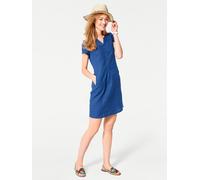 Sommerkleid HEINE "Leinenkleid", Damen, Gr. 38, Normalgrößen, blau (royalblau), 100% Leinen, unifarben, kurz, Rundhals, Kleider Sommerkleid (97923628-38) royalblau