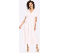 Sommerkleid HEINE "Webkleid", Damen, Gr. 34, Normalgrößen, weiß, 100% Baumwolle, unifarben, lang, V-Ausschnitt, Kleider Sommerkleid (58905642-34) weiß