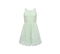 Sommerkleid KIDS ONLY "KOGBONDI LIFE STRAP EMB DRESS WVN", Mädchen, Gr. 164, N-Gr, grün, Web, Obermaterial: 100% Baumwolle, unifarben, figurbetont kniefrei, Rundhals, Kleider Sommerkleid, mit tollem S