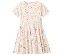 Sommerkleid kurzarm Blumen beige 122