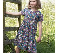 Sommerkleid kurzarm Blumen navy 110