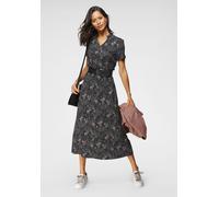 Sommerkleid LAURA SCOTT, Damen, Gr. 46, N-Gr, bunt (schwarz, rosa, geblümt), Single Jersey, Obermaterial: 95% Viskose, 5% Elasthan, geblümt, tailliert ca. Mitte Wade, Kleider Sommerkleid, wadenlang, g