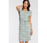 Sommerkleid LAURA SCOTT, Damen, Gr. 48, N-Gr, bunt (geblümt aop), Single Jersey, Obermaterial: 95% Viskose, 5% Elasthan, geblümt, figurumspielend mini, Rundhals, angeschnitten, Kleider Sommerkleid, Mi