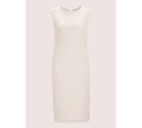 Sommerkleid MADELEINE "Etuikleid Elegantes ärmelloses Kleid mit Struktur", Damen, Gr. 38, N-Gr, grau (kiesel), Obermaterial: 98% Polyester PES. 2% Elasthan EL., Modern, normal, Kleider Sommerkleid, St