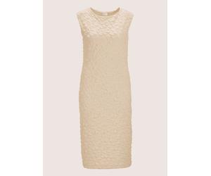 Sommerkleid MADELEINE "Etuikleid Elegantes ärmelloses Kleid mit Struktur", Damen, Gr. 46, N-Gr, grau (kiesel), Obermaterial: 98% Polyester PES. 2% Elasthan EL., Modern, normal, Kleider Sommerkleid, St