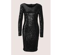 Sommerkleid MADELEINE "Etuikleid Glamouröses Pailettenkleid mit Rundhalsausschnitt", Damen, Gr. 44, N-Gr, schwarz, Obermaterial: 96% Polyester PES. 4% Elasthan EL., Modern, Kleider Sommerkleid, Raffin