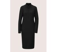 Sommerkleid MADELEINE "Jerseykleid Jersey-Kleid mit Stehkragen, Midilänge", Damen, Gr. 48, N-Gr, schwarz, Obermaterial: 50% Modal CMD. 45% Polyester PES. 5% Elasthan EL., Modern, normal, Kleider Somme