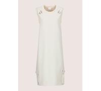 Sommerkleid MADELEINE "Jerseykleid Midikleid mit Schmuckelementen", Damen, Gr. 38, N-Gr, weiß (perlweiß), Obermaterial: 90% Polyester PES. 10% Elasthan EL., Modern, figurumspielend, Kleider Sommerklei
