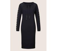 Sommerkleid MADELEINE "Jerseykleid Stretch-Kleid mit Spitze und Strass", Damen, Gr. 40, N-Gr, schwarz, Obermaterial: 55% Polyester PES. 38% Viskose CV. 7% Elasthan EL., Modern, normal, Kleider Sommerk