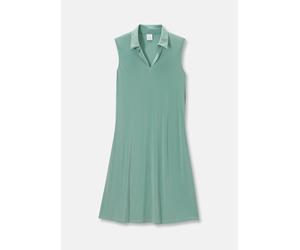 Sommerkleid MADELEINE "Kleid Ärmelloses Kleid mit Hemdkragen", Damen, Gr. 34, N-Gr, grün (hellsalbeigrün), Obermaterial: 92% Polyester PES. 8% Elasthan EL., Modern, normal, Kleider Sommerkleid (855436