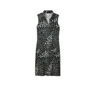 Sommerkleid MADELEINE "Kleid Ärmelloses Kleid mit Hemdkragen", Damen, Gr. 40, N-Gr, schwarz (schwarz, multicolor), Obermaterial: 92% Polyester PES. 8% Elasthan EL., Modern, normal, Kleider Sommerkleid