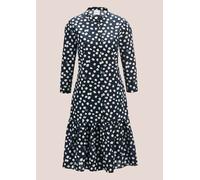 Sommerkleid MADELEINE "Kleid Baumwollkleid mit Unikat-Print", Damen, Gr. 44, N-Gr, blau (marine, weiß), Obermaterial: 100% Baumwolle CO., Modern, figurumspielend, Kleider Sommerkleid (94836132-44) mar