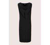 Sommerkleid MADELEINE "Kleid Elegantes Jersey-Kleid mit Wasserfallausschnitt", Damen, Gr. 38, N-Gr, schwarz, Obermaterial: 50% Baumwolle CO. 44% Polyester PES. 6% Elasthan EL., Modern, Kleider Sommerk