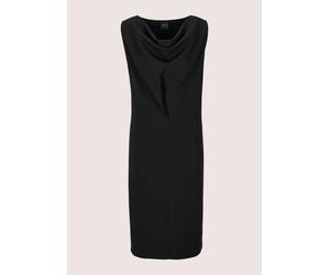 Sommerkleid MADELEINE "Kleid Elegantes Jersey-Kleid mit Wasserfallausschnitt", Damen, Gr. 38, N-Gr, schwarz, Obermaterial: 50% Baumwolle CO. 44% Polyester PES. 6% Elasthan EL., Modern, Kleider Sommerk