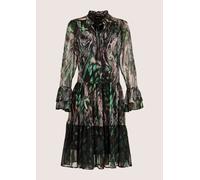 Sommerkleid MADELEINE "Kleid Elegantes Stufenkleid mit All-Over-Print", Damen, Gr. 44, N-Gr, schwarz (schwarz, taupe, multicolor), Obermaterial: 100% Polyester PES., Kleider Sommerkleid (78179455-44)