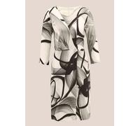 Sommerkleid MADELEINE "Kleid Kleid in raffinierter Wickel-Optik mit Grafikprint", Damen, Gr. 42, N-Gr, weiß (sanftes weiß, multicolor), Obermaterial: 100% Viskose CV., Kleider Sommerkleid (32713031-42