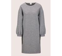 Sommerkleid MADELEINE "Kleid Lässiges Rundhals-Kleid mit Taschen", Damen, Gr. 34, N + K Gr, grau (steingrau), Obermaterial: 59% Polyester PES. 38% Baumwolle CO. 3% Elasthan EL., Kleider Sommerkleid (9