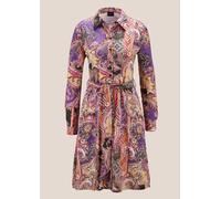 Sommerkleid MADELEINE "Kleid Schwungvolles Sommerkleid mit Unikat-Print", Damen, Gr. 40, N-Gr, lila (ultraviolett, multicolor), Obermaterial: 100% Viskose CV., Kleider Sommerkleid (28664821-40) ultrav