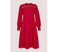 Sommerkleid MADELEINE "Spitzenkleid Sommerkleid aus Naturgarn und Spitze", Damen, Gr. 34, N-Gr, rot, Obermaterial: 100% Leinen LI., Modern, Kleider Sommerkleid, Aufwendige Detailverarbeitung (42646252