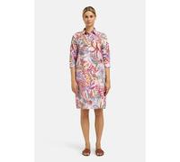 Milano Italy Relaxed Fit Hemdblusenkleid aus reiner Baumwolle in Rose, Größe 36