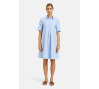 Sommerkleid MILANO ITALY, Damen, Gr. 48, Normalgrößen, ocean, Web, Material: 73% Baumwolle, 23% Polyamid, 4% Elasthan, unifarben, regular fit Midi, hoch geschlossener Ausschnitt, eingesetzt Manschette