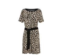 Sommerkleid mit Animal-Print und Gürtel