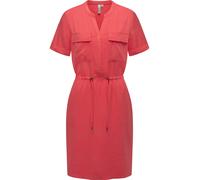 Ragwear Damen Kurzarm Sommerkleid kurzes Midikleid mit Brusttaschen Roisana YOUMODO Coral Gr. L