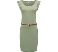 Ragwear Damen Kurzarm Sommerkleid kurzes Minikleid mit schmalem Taillen-Gürtel und Taschen Tagg YOUMODO Dusty Green Gr. XS