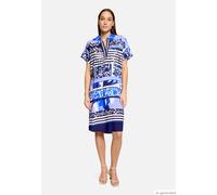 Sommerkleid mit überschnittenen Ärmeln Blau/Weiß 46