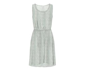 Sommerkleid ONLY "ONLNOVA LIFE S/L SARA DRESS", Damen, Gr. M, N-Gr, jadeite aop:724 coffee leaf, Web, Obermaterial: 100% Viskose, bedruckt, tailliert kurz, Rundhals, Kleider Sommerkleid, Viskose, regu