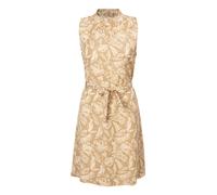 Sommerkleid RAGWEAR "ANGYC PRINT ORG", Damen, Gr. XXL (44), N-Gr, beige (sand), Web, Obermaterial: 100% Lyocell, gemustert, hoch geschlossener Ausschnitt, Kleider Sommerkleid, Neckholder mit Knopfvers