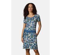 Sommerkleid RAGWEAR "Baomi Tropic YOUMODO", Damen, Gr. XS (34), Normalgrößen, nachtblau, Material: 100% Baumwolle, figurumspielend ca. Mitte Oberschenkel, Rundhals, Ärmel ohne Ärmelschlitz Rippbündche