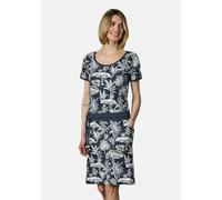 Sommerkleid RAGWEAR "Baomi Tropic YOUMODO", Damen, Gr. XXL (44), Normalgrößen, navy, Material: 100% Baumwolle, figurumspielend ca. Mitte Oberschenkel, Rundhals, Ärmel ohne Ärmelschlitz Rippbündchen, K