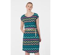 Sommerkleid RAGWEAR "LILITHE PRINT", Damen, Gr. L, N-Gr, schwarz multi combo, Jersey, Obermaterial: 50% Baumwolle, 50% Modal, bedruckt, kniefrei, Rundhals, Kleider Sommerkleid, Baumwoll-Modal-Mix mit