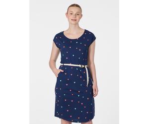 Sommerkleid RAGWEAR "LILITHE PRINT", Damen, Gr. XL, N-Gr, blau (night blau), Jersey, Obermaterial: 50% Baumwolle, 50% Modal, bedruckt, kniefrei, Rundhals, Kleider Sommerkleid, Baumwoll-Modal-Mix mit E