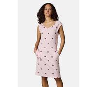 Sommerkleid RAGWEAR "Penellope Print YOUMODO", Damen, Gr. M (38), Normalgrößen, marshmallow, Sweatware, 100% Baumwolle, tailliert ca. Mitte Oberschenkel, Rundhals, mit Umschlag Umschlagbund, Kleider S