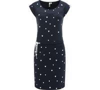 Sommerkleid RAGWEAR "Penelope Hearts YOUMODO", Damen, Gr. XS (34), Normalgrößen, navy, 100% Baumwolle, tailliert ca. Mitte Oberschenkel, Rundhals, Ärmel ohne Ärmelschlitz abgesteppte Kante, Kleider So